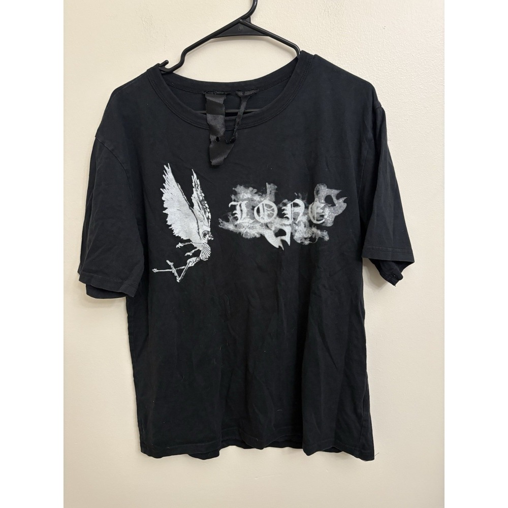 VLone Smoke Angel T-Shirt Black Men's Size Large - Skeleton No Smoke Tee